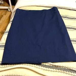 navy blue JACOB skirt with side pocket half zipper back